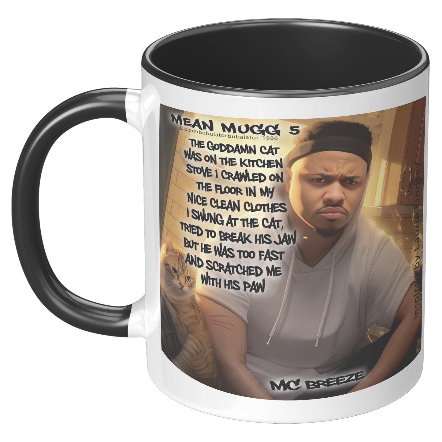 Mean Mugg Cup 5 Scratched with his paw!